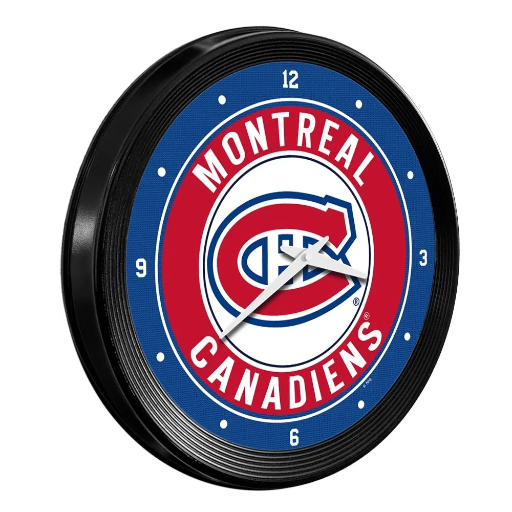 Montreal Canadiens: Ribbed Frame Wall Clock