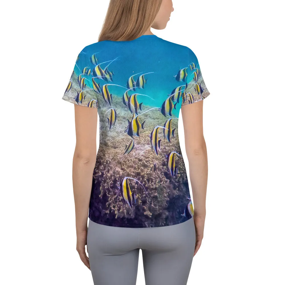 Moorish Idols All-Over Print Women's Athletic T-shirt