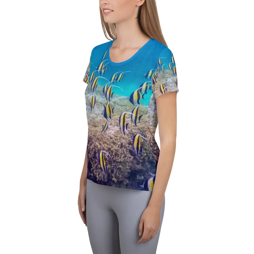 Moorish Idols All-Over Print Women's Athletic T-shirt