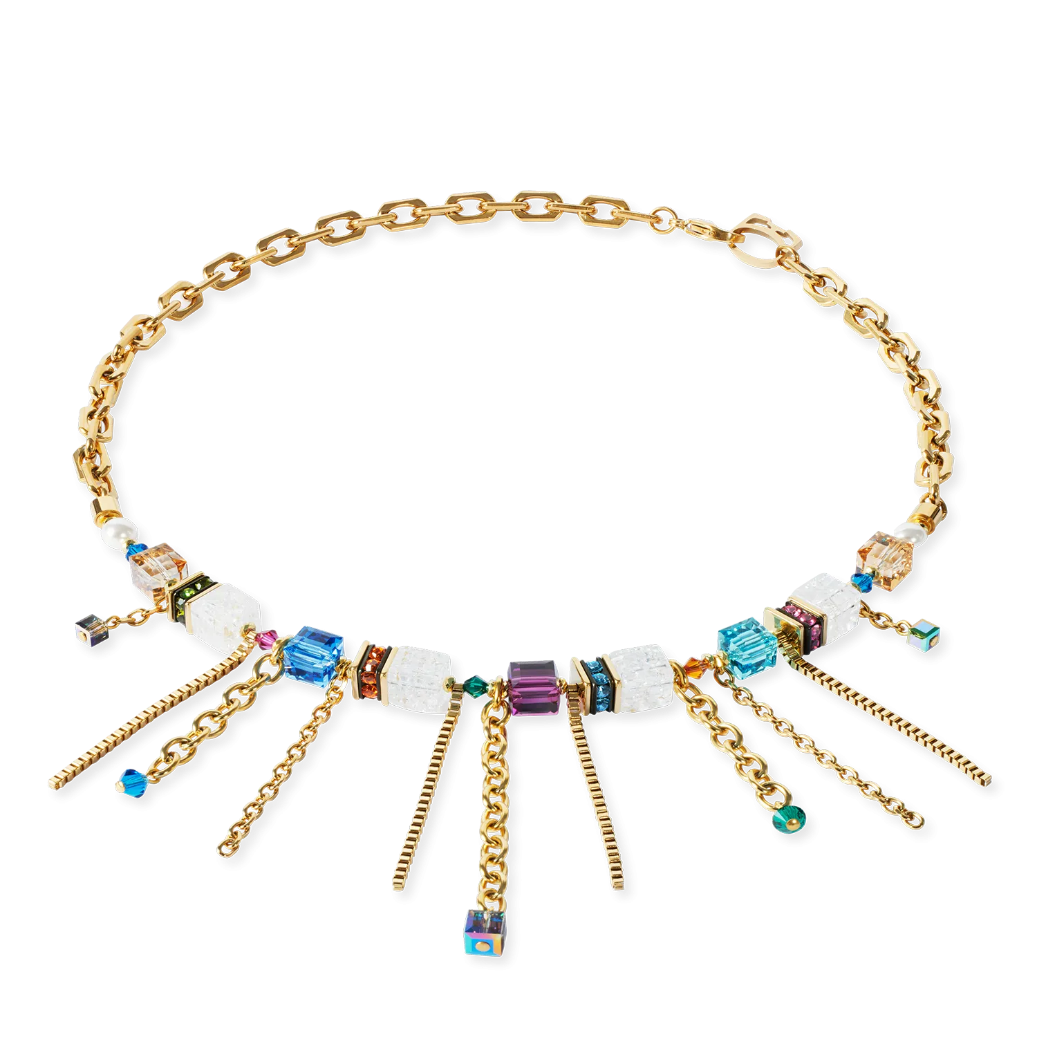 Necklace Sunray Cube Couture gold-multicolour