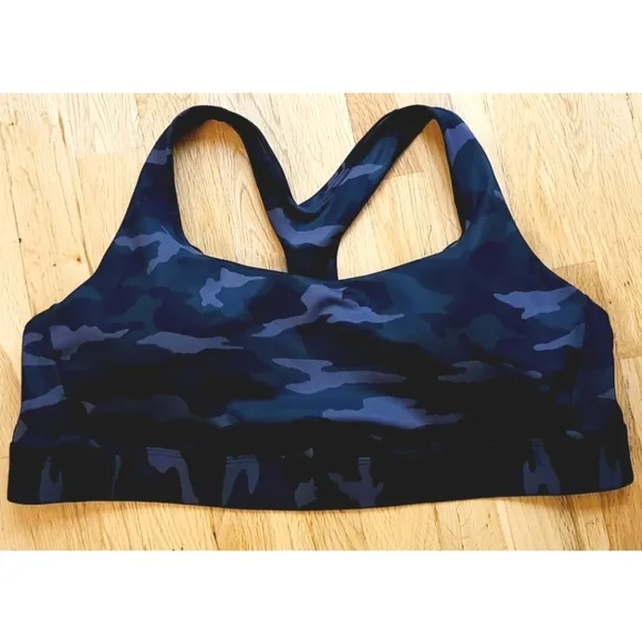 New Athleta Ultimate Printed Sports Bra D-DD, Black Camo SIZE 2X