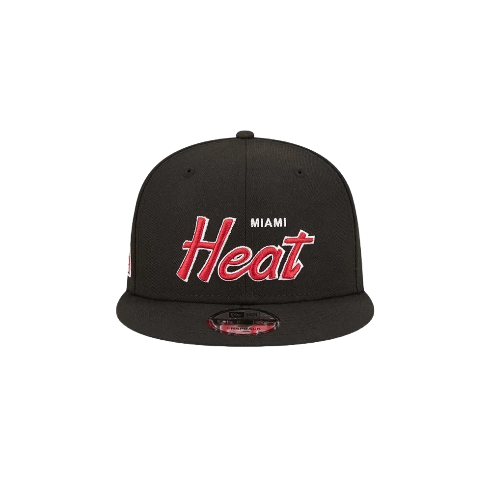 New Era Miami HEAT Retro Script Snapback