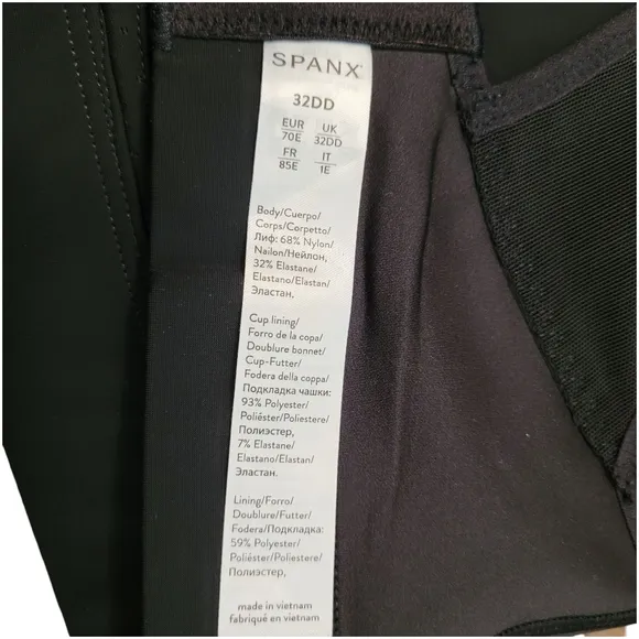 NEW SPANX Black Core High Impact Wireless Racerback Jersey Sports Bra 32DD