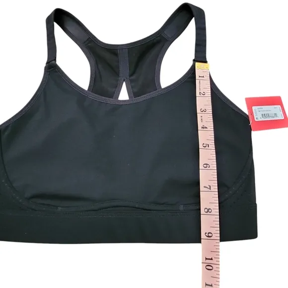 NEW SPANX Black Core High Impact Wireless Racerback Jersey Sports Bra 32DD