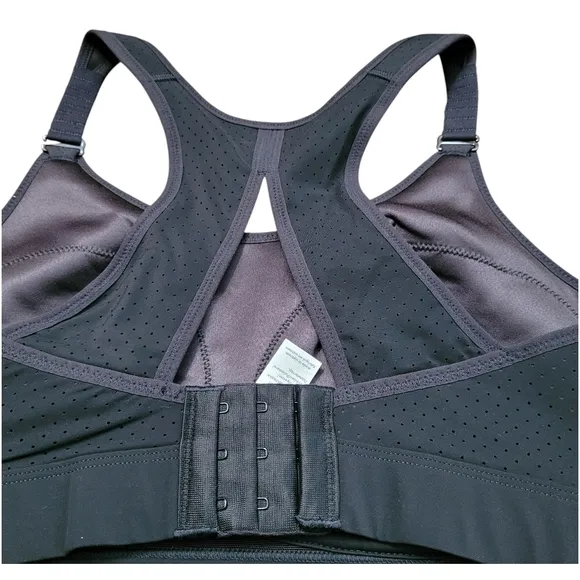 NEW SPANX Black Core High Impact Wireless Racerback Jersey Sports Bra 32DD