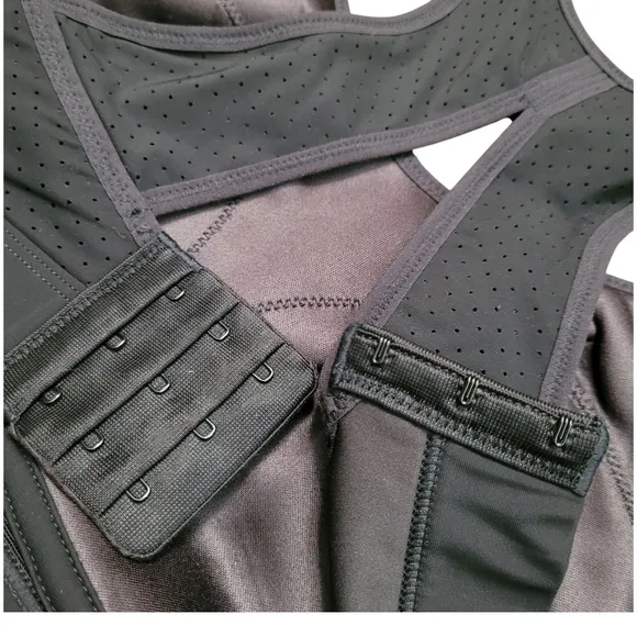 NEW SPANX Black Core High Impact Wireless Racerback Jersey Sports Bra 32DD