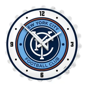 New York City FC: Bottle Cap Lighted Wall Clock