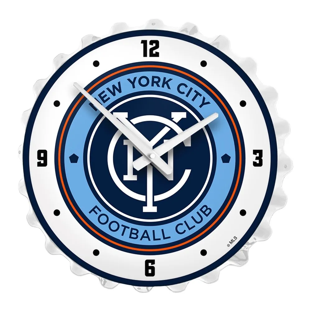 New York City FC: Bottle Cap Lighted Wall Clock