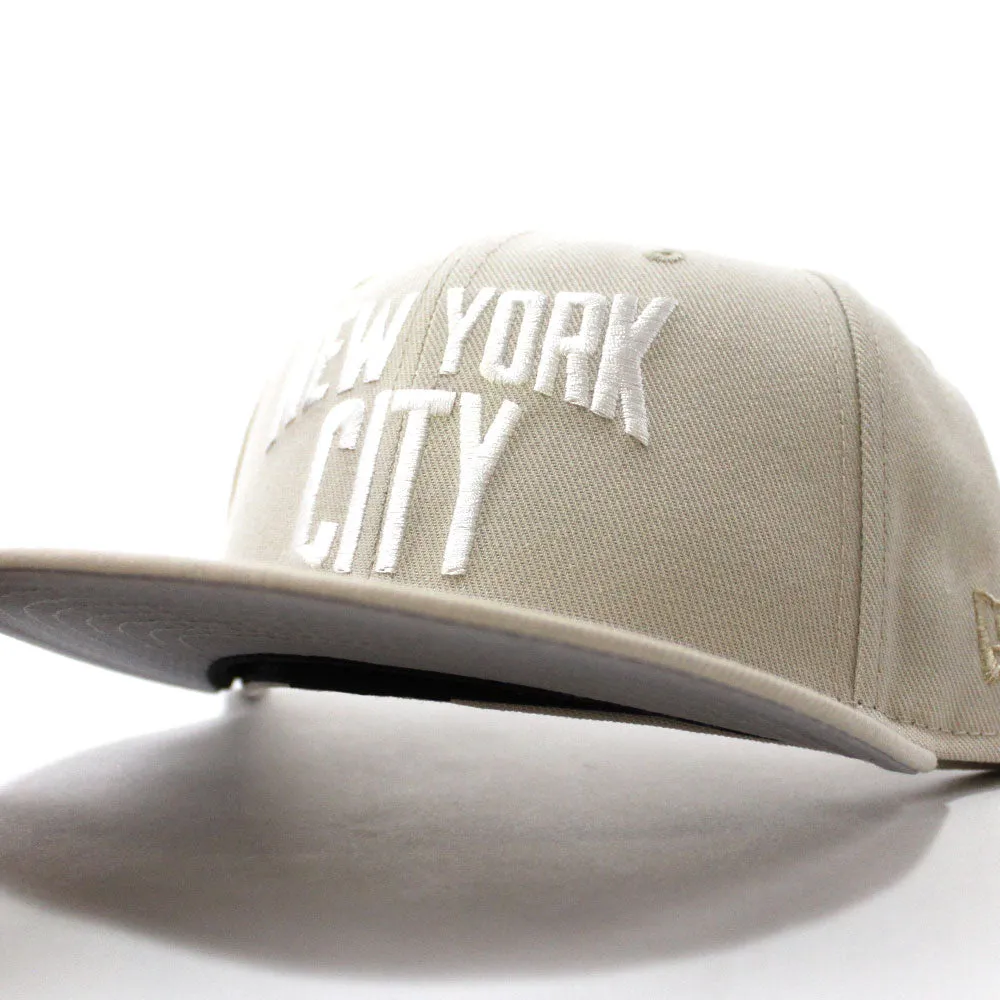New York City New Era 59Fifty Fitted Hat (John Lennon Stone Gray Under Brim)