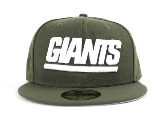 New York Giants New Era 59Fifty Fitted Hat (Olive White Gray Under Brim)