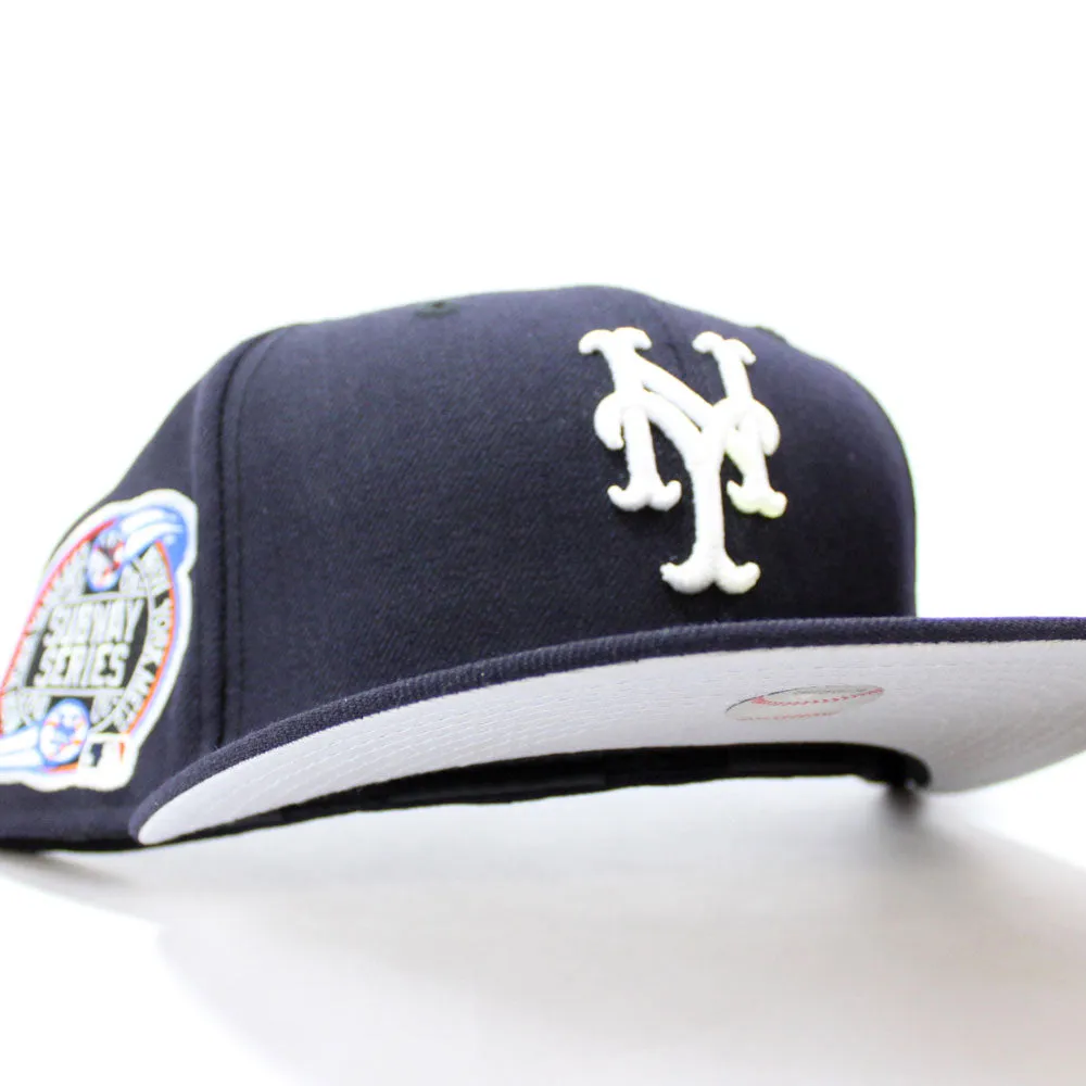 New York Mets 2000 Subway Series New Era 59Fifty Fitted Hat (Yankees Color Way Navy Gray Under Brim)