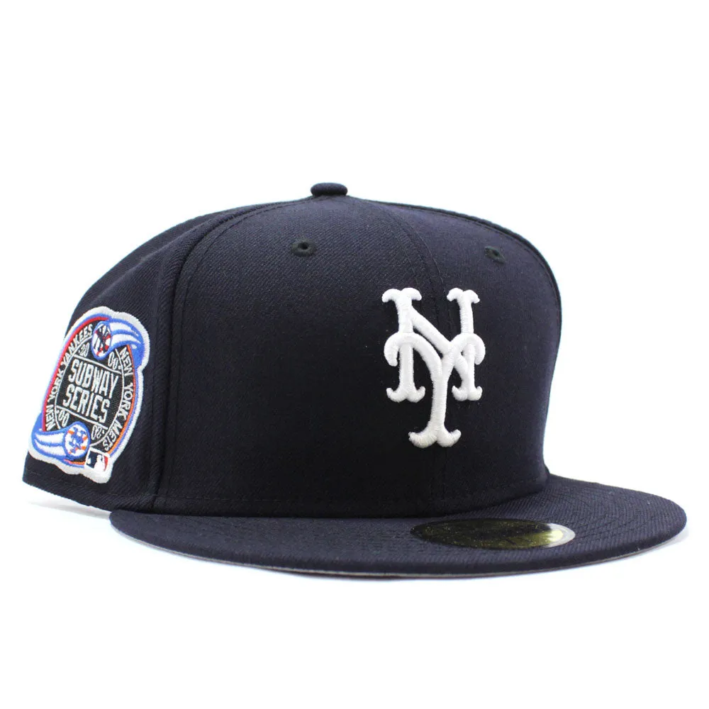 New York Mets 2000 Subway Series New Era 59Fifty Fitted Hat (Yankees Color Way Navy Gray Under Brim)