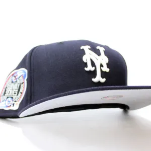 New York Mets 2000 Subway Series New Era 59Fifty Fitted Hat (Yankees Color Way Navy Gray Under Brim)