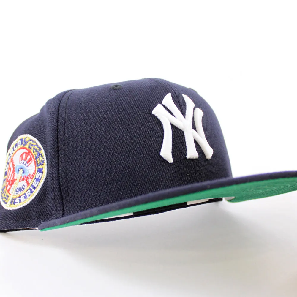 New York Yankees 1949 World Series Yankee Stadium New Era 59Fifty Fitted Hat (GITD Navy Green Under Brim)