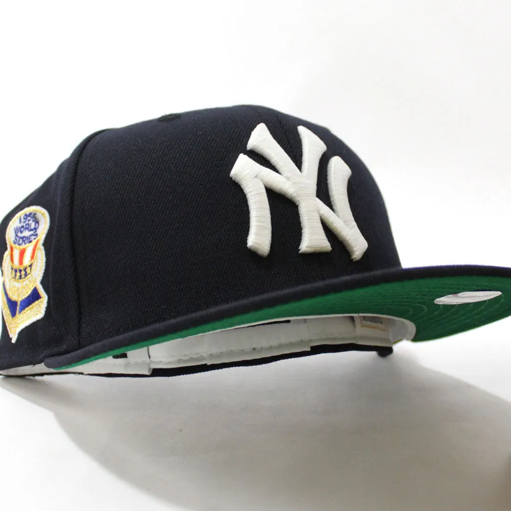 New York Yankees 1956 World Series New Era 59Fifty Fitted Hat (Glow in the Dark Navy Green Under Brim)
