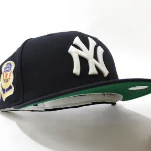 New York Yankees 1956 World Series New Era 59Fifty Fitted Hat (Glow in the Dark Navy Green Under Brim)