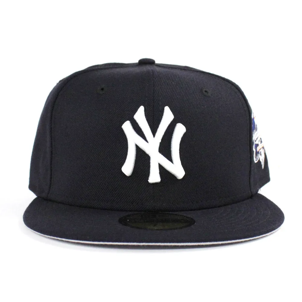 New York Yankees 2000 World Series 59Fifty New Era Fitted Hats (Navy Gray Under Brim)