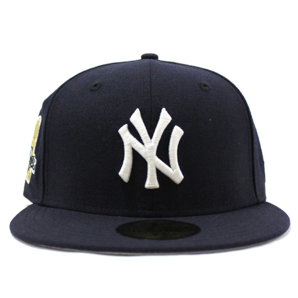 New York Yankees 27X Championships New Era 59Fifty Fitted Hat (Glow in The Dark Navy Gray Under Brim)