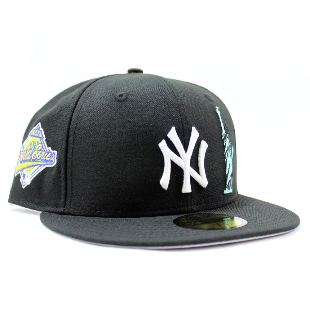 New York Yankees Statue of Liberty 1996 World Series 59Fifty New Era Fitted Hat (Black Grey Under Brim)