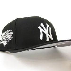 New York Yankees World Series New Era 59Fifty Fitted hat (Black White Gray Under Brim)