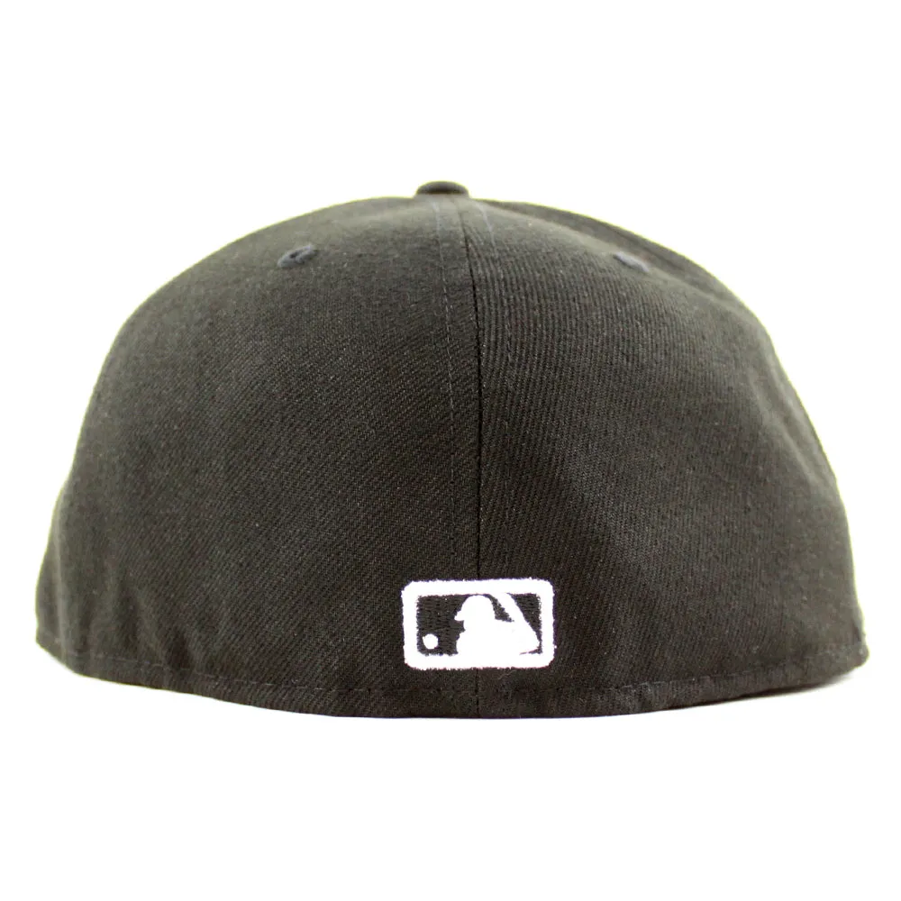 New York Yankees World Series New Era 59Fifty Fitted hat (Black White Gray Under Brim)