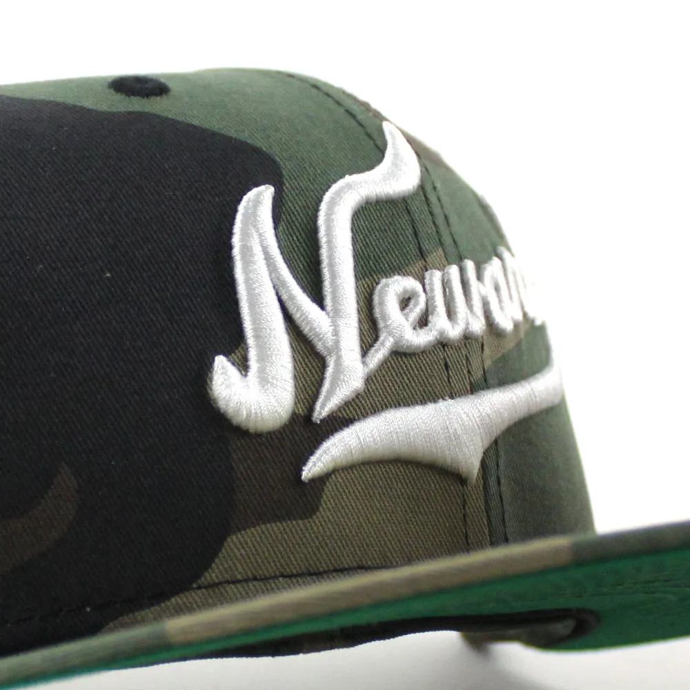 Newark Eagles New Era 59Fifty Fitted Hat (WoodLand Camo Green Under Brim)
