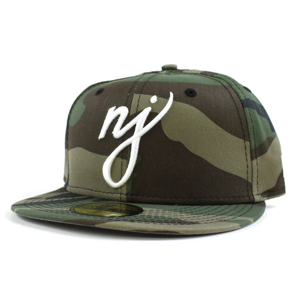 NJ Script New Era 59Fifty Fitted Hat (CAMO Gray Under Brim)