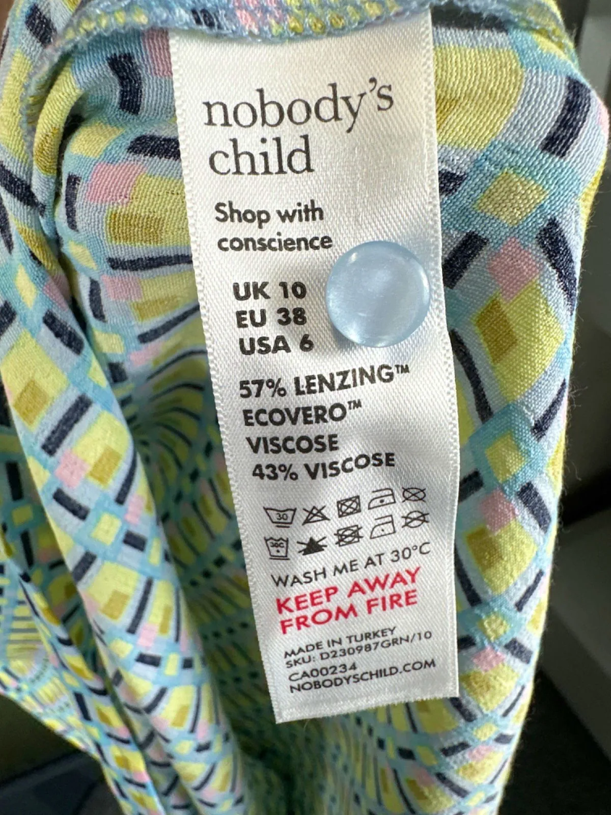 Nobody's Child Green Luna Midi Dress UK 10