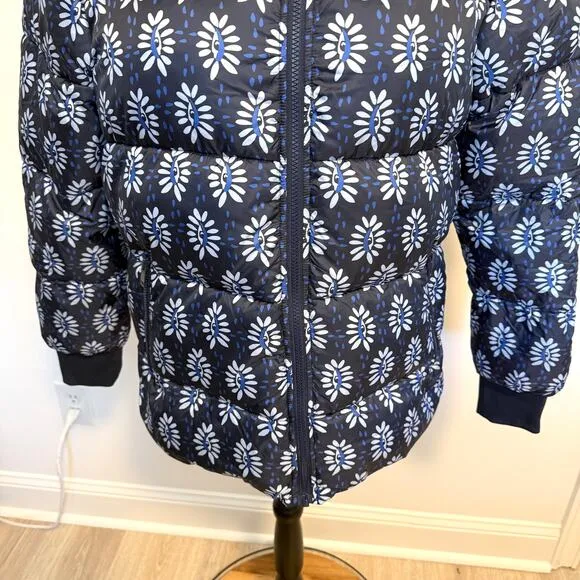 Nordstrom Cristina Martinez Gender Inclusive Puffer Jacket Navy Eye Small New