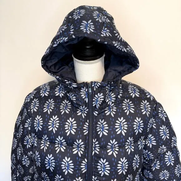 Nordstrom Cristina Martinez Gender Inclusive Puffer Jacket Navy Eye Small New