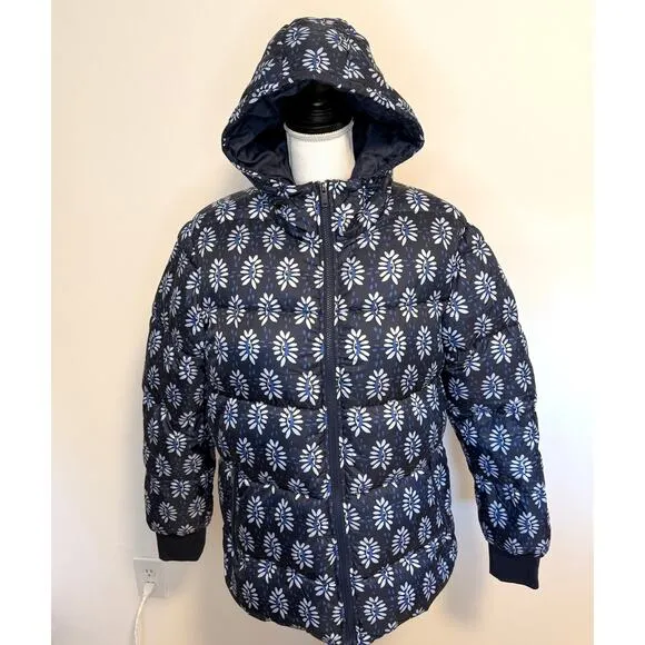 Nordstrom Cristina Martinez Gender Inclusive Puffer Jacket Navy Eye Small New