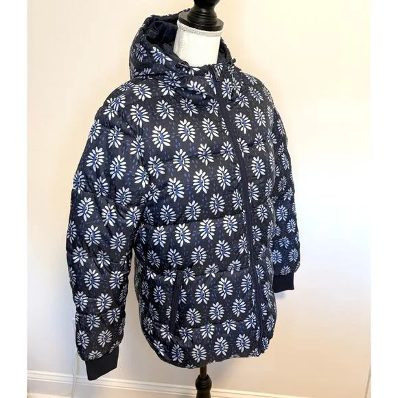 Nordstrom Cristina Martinez Gender Inclusive Puffer Jacket Navy Eye Small New