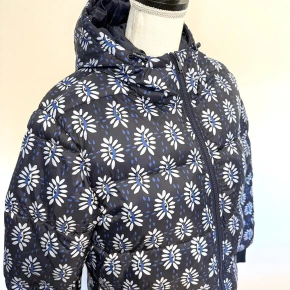 Nordstrom Cristina Martinez Gender Inclusive Puffer Jacket Navy Eye Small New