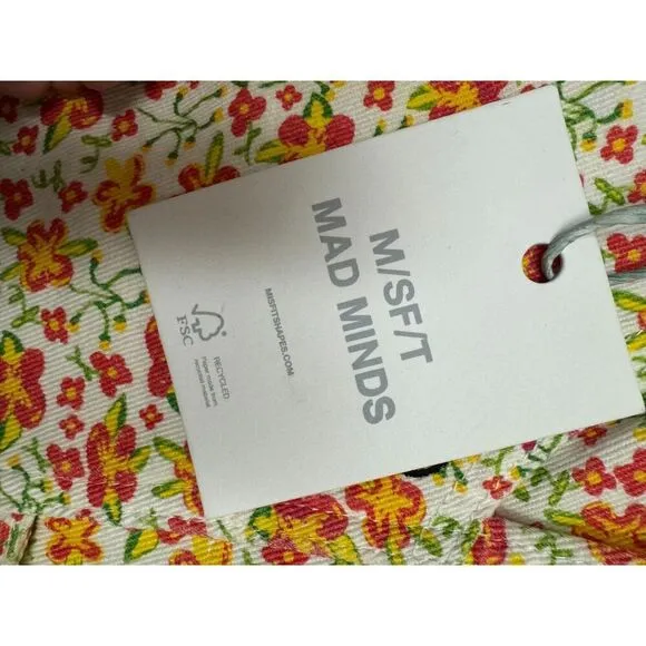 NWT Misfits M/SF/T Shapes Heavenly Jeans Pants White Floral Size AU 6 / US 2