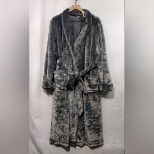 NWT Soma Faux Fur Luxe Long Robe Womens S/M Ivory Casual Comfy Cozy Warm