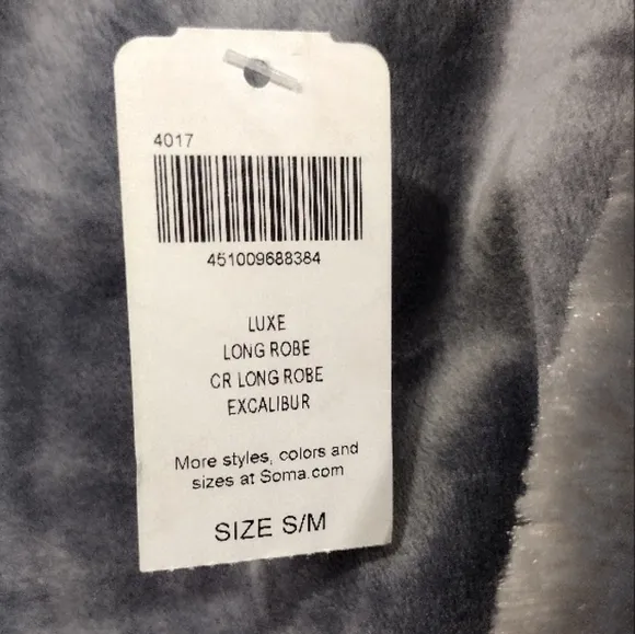 NWT Soma Faux Fur Luxe Long Robe Womens S/M Ivory Casual Comfy Cozy Warm