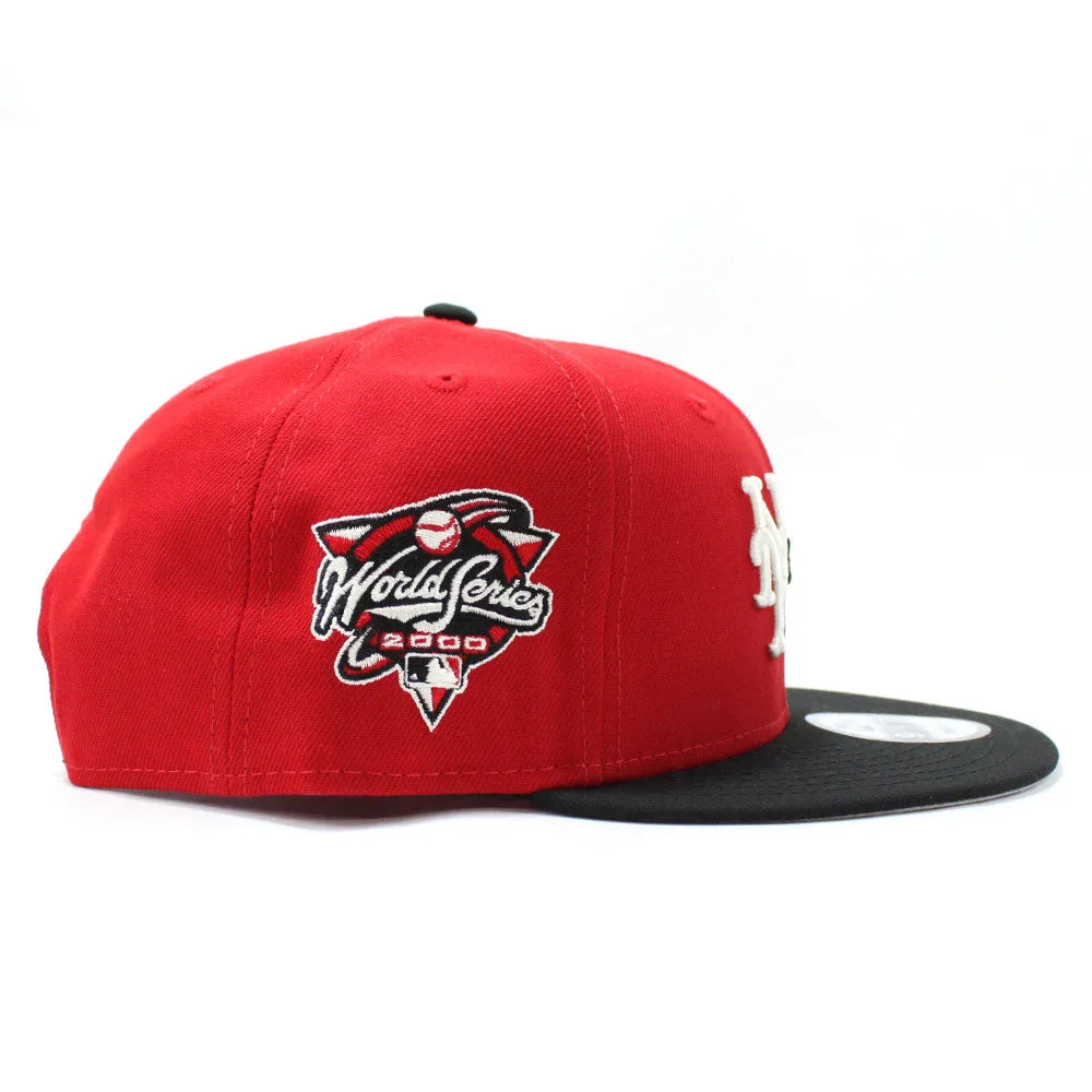 NY Mets x NY Yankees Duel 2000 World Series New Era 9Fifty Snapback Hat (Red Black Gray Under Brim)