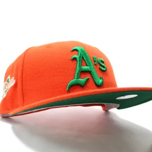 Oakland Athletics 1989 World Series Battle of The Bay New Era 59Fifty Fitted Hat (Orange Green Under Brim)