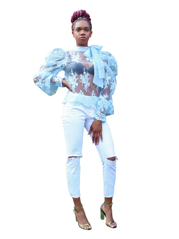 Oh you fancy huh-Pussy bow top