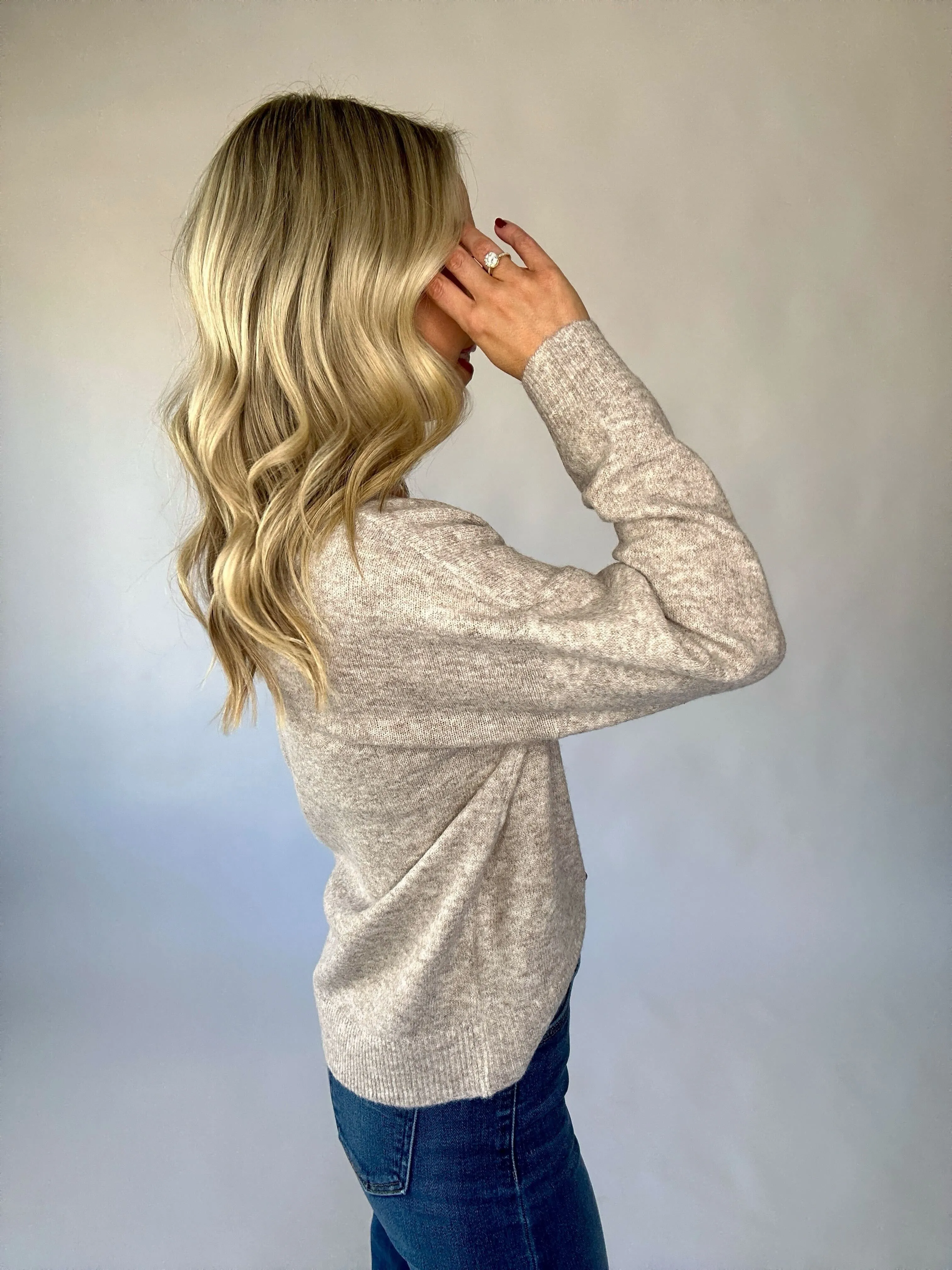 On My Level Marble Knit Sweater