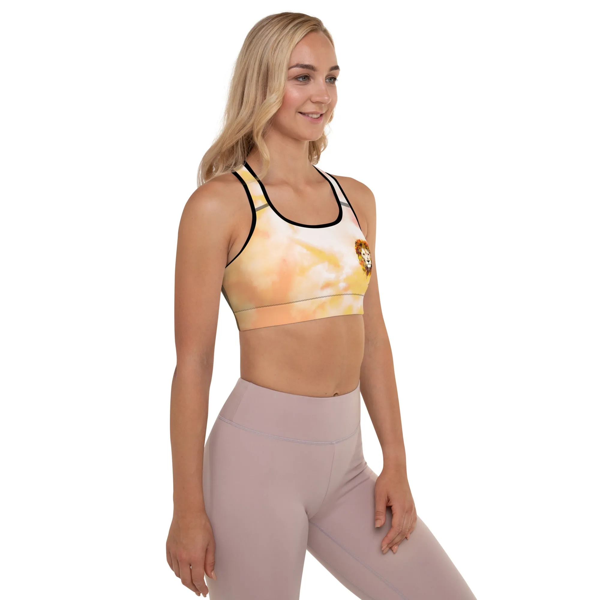 Orange Tie Dye Sports Bra