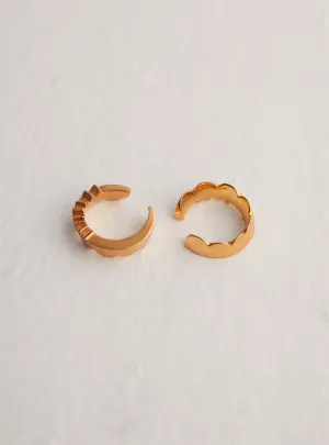 Outhouse   I   OH West Third Epee Moon Ring Brass Gold Accessories  OHAW21RI701