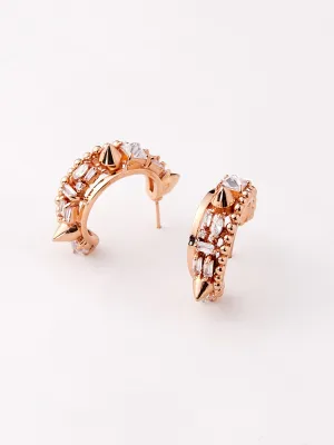 Outhouse   I    Orion Rose Miracle Mile Gold Crescent Hoop Earrings Rose Gold New OHAW19EA053