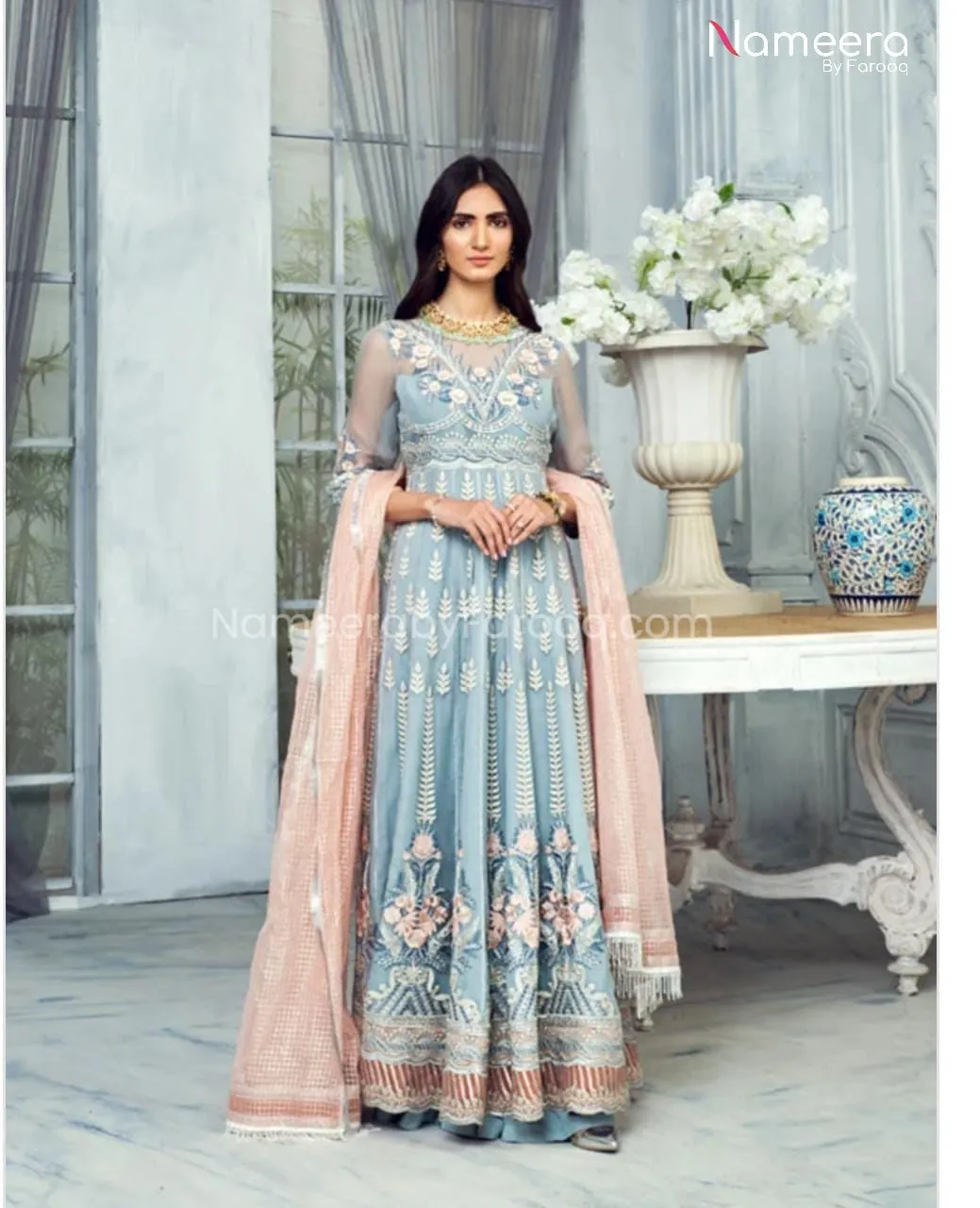 Pakistani New Frock Design for Wedding Party #BP208