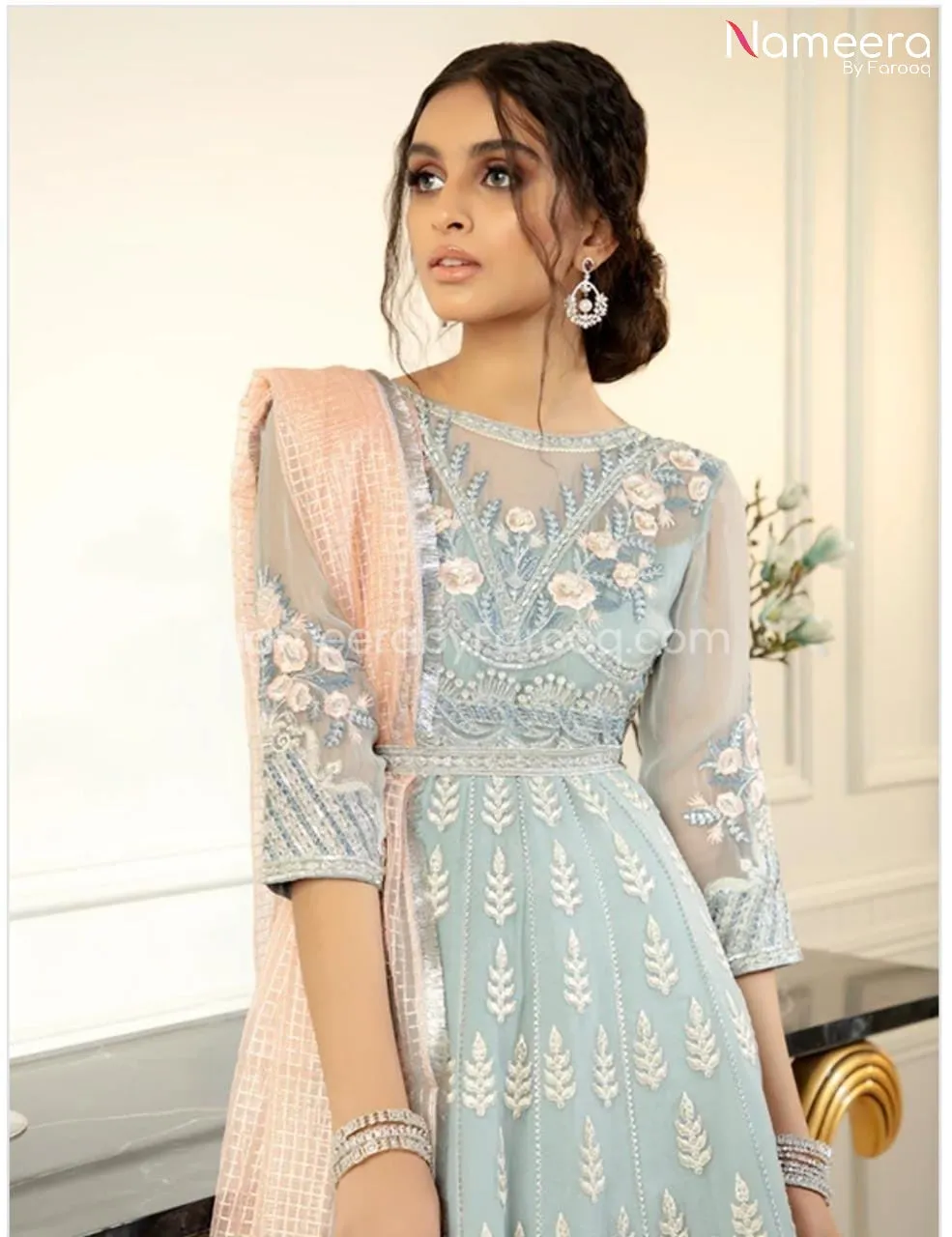 Pakistani New Frock Design for Wedding Party #BP208