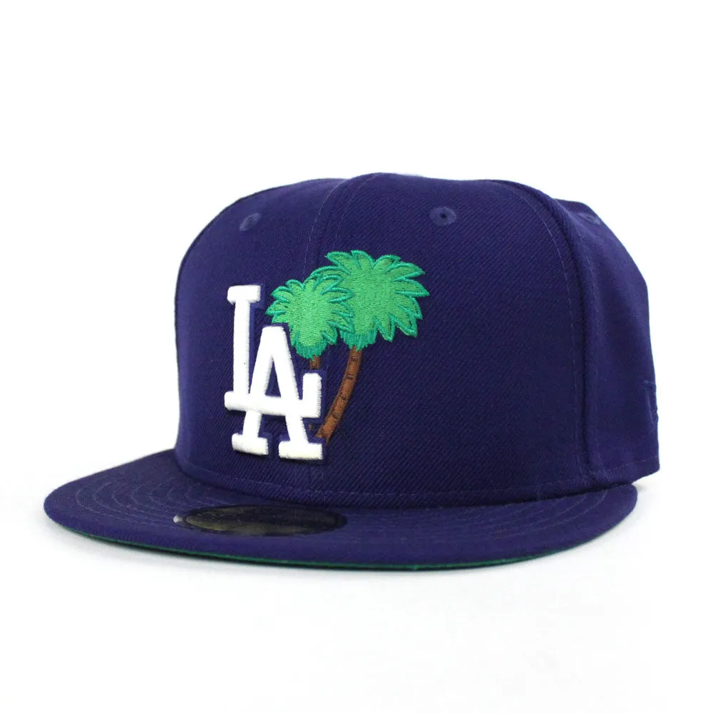 Palm Tree Los Angeles Dodgers New Era 59Fifty Fitted Hat (Green Under Brim)