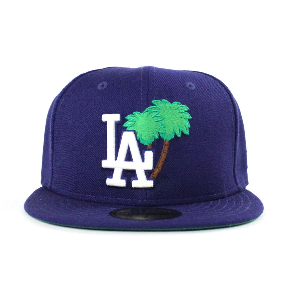 Palm Tree Los Angeles Dodgers New Era 59Fifty Fitted Hat (Green Under Brim)