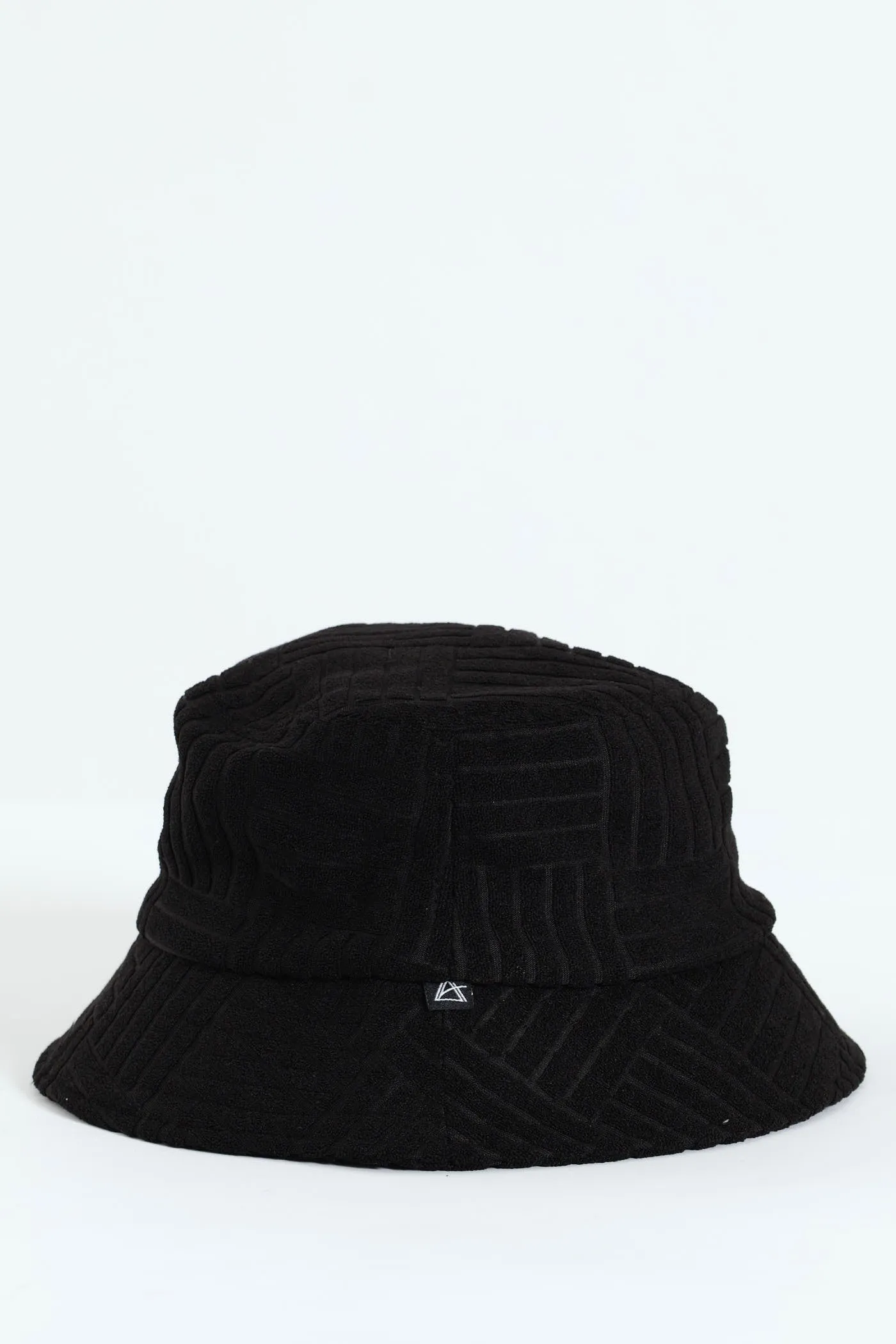 Pattern Towelling Bucket Hat - Black