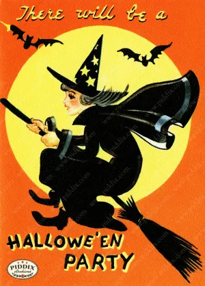 PDXC23847a -- Halloween Party Invitation Witch