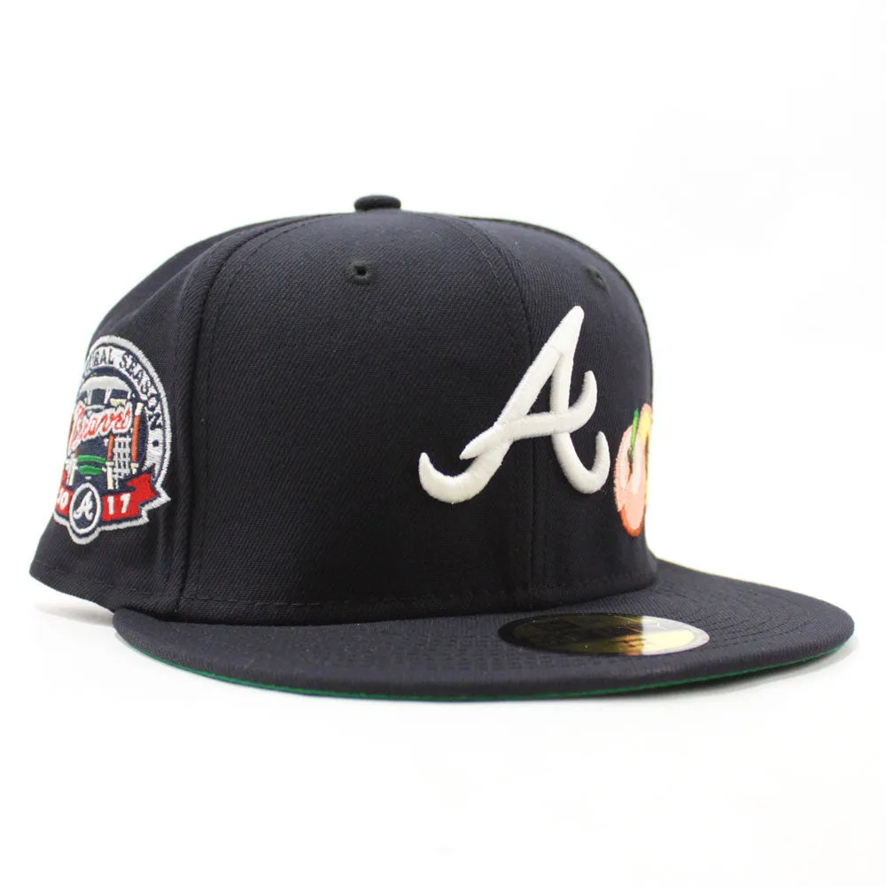 Peach Atlanta Braves 2017 Inaugural Season New Era 59Fifty Fitted Hat (Navy Green Under Brim)